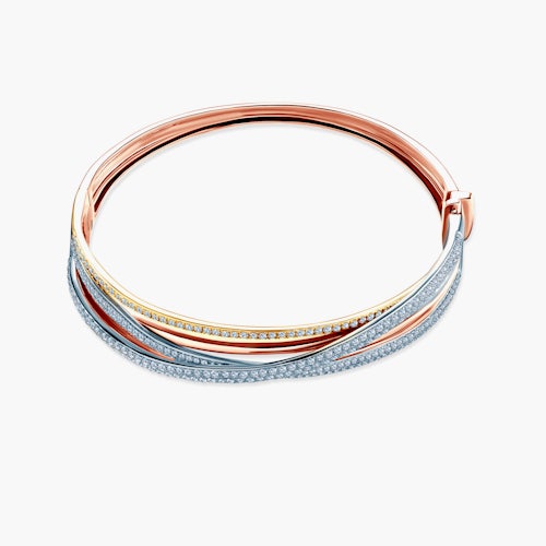 Bransoletka SAVICKI: trzykolorowe złoto, diamenty